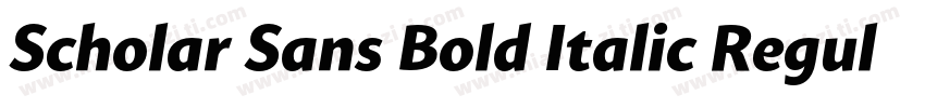 Scholar Sans Bold Italic Regular字体转换